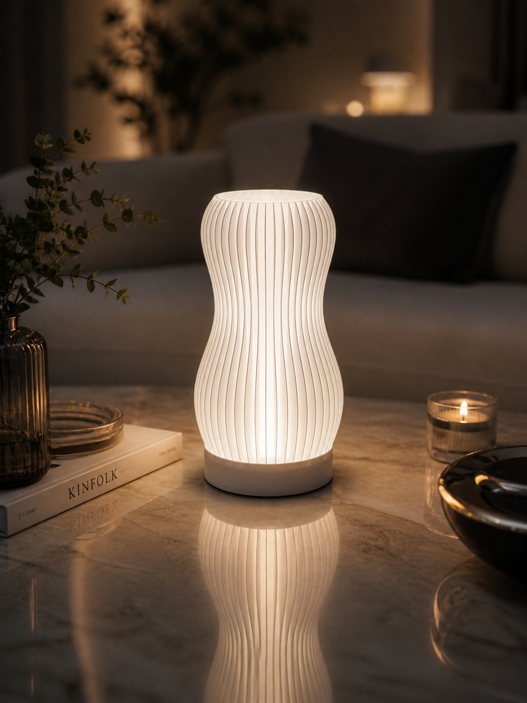 3D-gedruckte Lampe FLOW – Ansicht 1