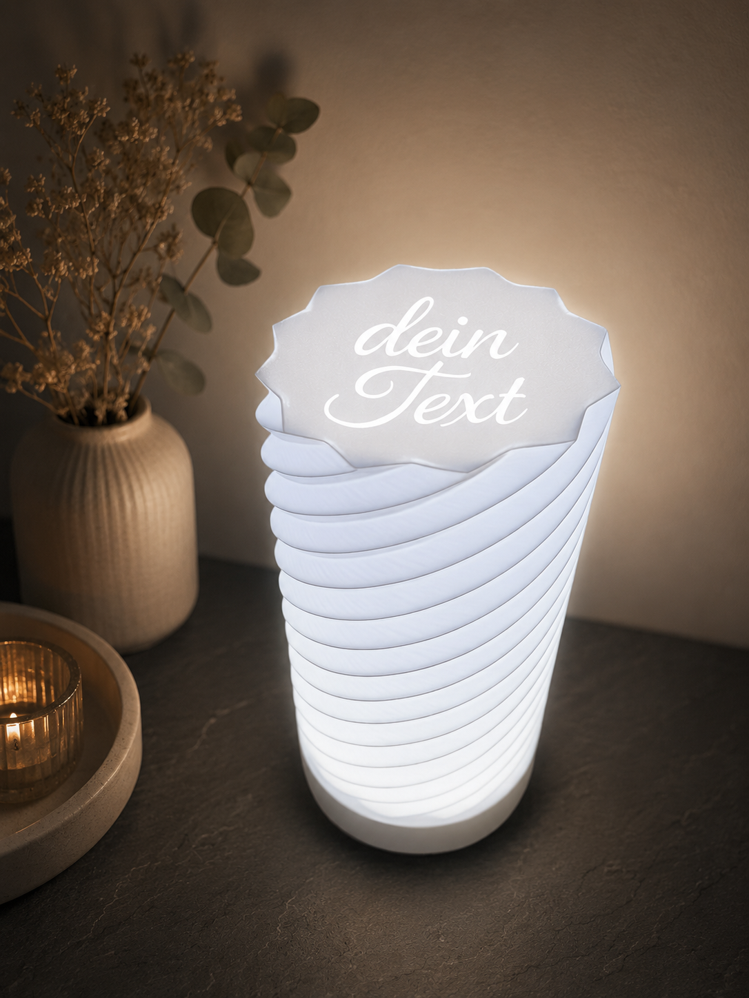 3D-gedruckte Lampe WAVE – Ansicht 1